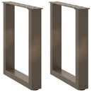 vidaXL 2 db U alakú natúr acél dohányzóasztal láb 38x(42-43) cm