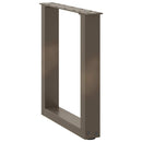 vidaXL 2 db U alakú natúr acél dohányzóasztal láb 38x(42-43) cm