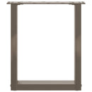 vidaXL 2 db U alakú natúr acél dohányzóasztal láb 38x(42-43) cm