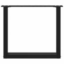 vidaXL 2 db U alakú dohányzóasztal láb fekete 50 x (42-43) cm acél dohányzóasztal láb