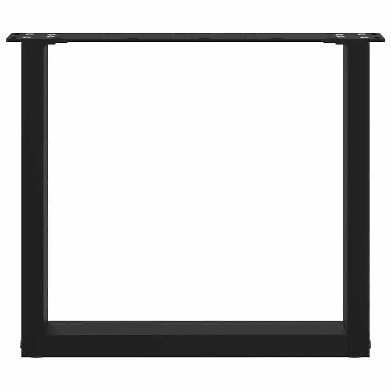 vidaXL 2 db U alakú dohányzóasztal láb fekete 50 x (42-43) cm acél dohányzóasztal láb