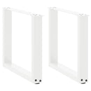 vidaXL 2 db U alakú dohányzóasztal láb fehér 50 x (42-43) cm acél dohányzóasztalhoz