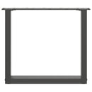vidaXL 2 db antracitszürke, U alakú acél dohányzóasztal láb 50 x (42-43) cm