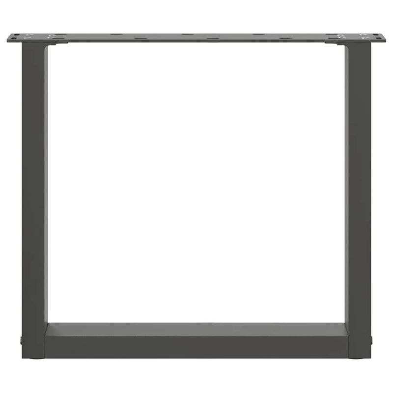 vidaXL 2 db antracitszürke, U alakú acél dohányzóasztal láb 50 x (42-43) cm