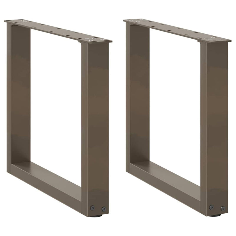 vidaXL 2 db U alakú natúr acél dohányzóasztal láb 50x(42-43) cm