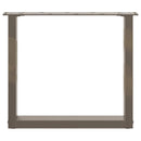 vidaXL 2 db U alakú natúr acél dohányzóasztal láb 50x(42-43) cm