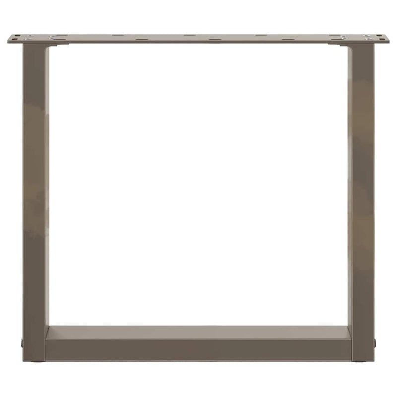 vidaXL 2 db U alakú natúr acél dohányzóasztal láb 50x(42-43) cm