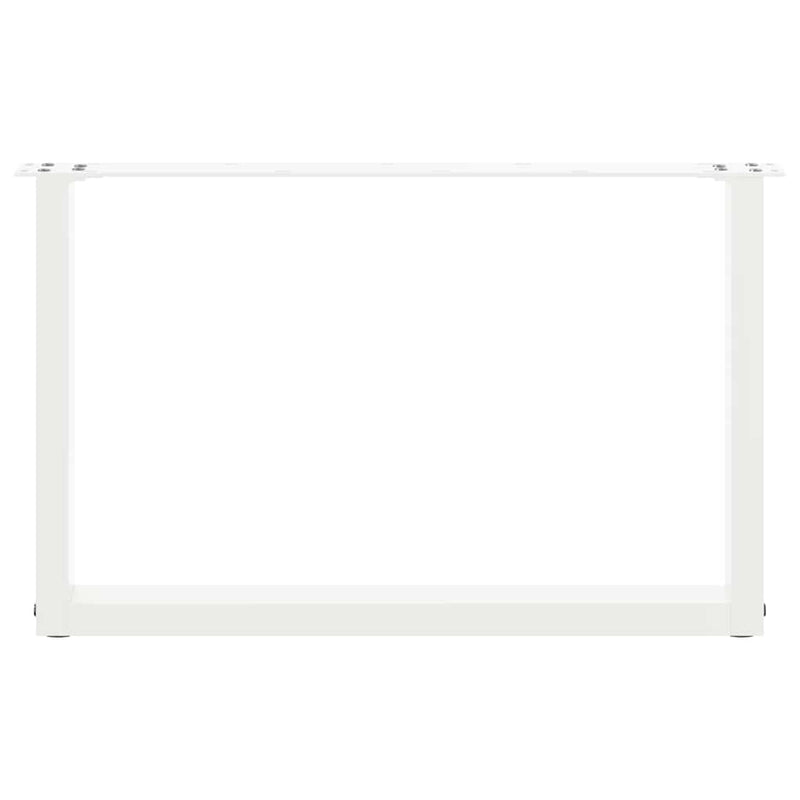 vidaXL 2 db U alakú dohányzóasztal láb fehér 60 x (42-43) cm acél dohányzóasztal láb
