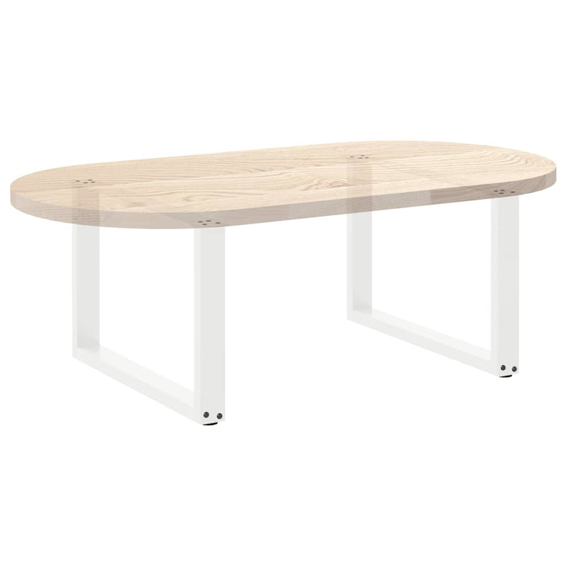 vidaXL 2 db U alakú dohányzóasztal láb fehér 60 x (42-43) cm acél dohányzóasztal láb