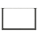 vidaXL 2 db antracitszürke, U alakú acél dohányzóasztal láb 60 x (42-43) cm