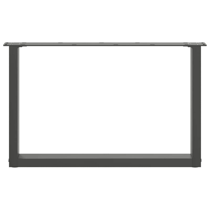 vidaXL 2 db antracitszürke, U alakú acél dohányzóasztal láb 60 x (42-43) cm