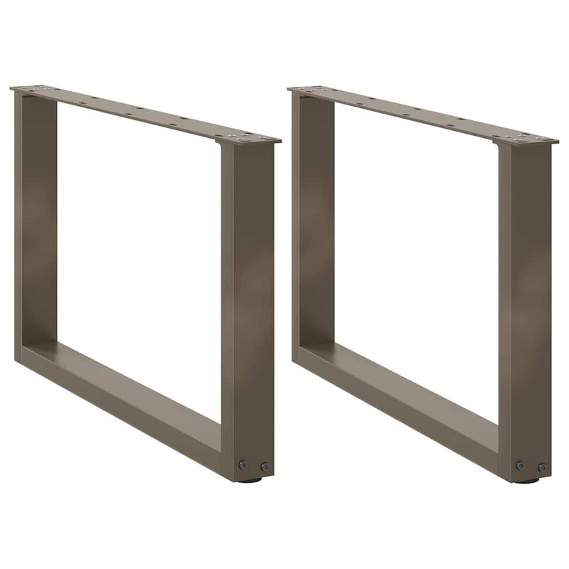 vidaXL 2 db U alakú natúr acél dohányzóasztal láb 60x(42-43) cm