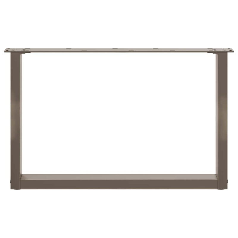 vidaXL 2 db U alakú natúr acél dohányzóasztal láb 60x(42-43) cm