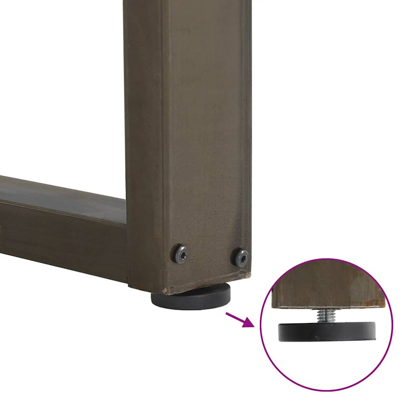 vidaXL 2 db U alakú natúr acél dohányzóasztal láb 60x(42-43) cm
