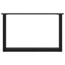 vidaXL 2 db U alakú dohányzóasztal láb fekete 70 x (42-43) cm acél dohányzóasztal láb