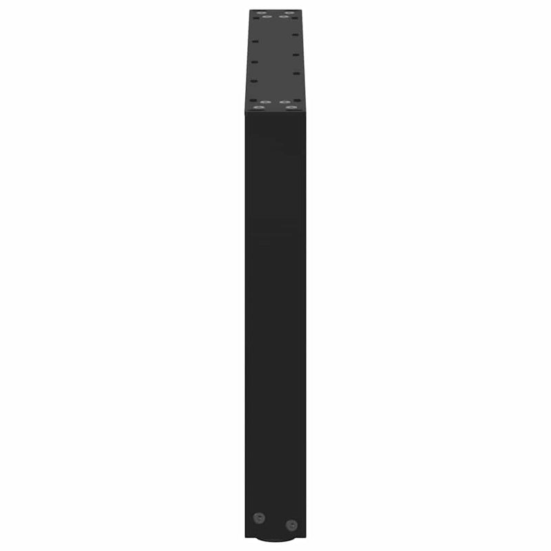 vidaXL 2 db U alakú dohányzóasztal láb fekete 70 x (42-43) cm acél dohányzóasztal láb