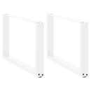 vidaXL 2 db U alakú dohányzóasztal láb fehér 70 x (42-43) cm acél