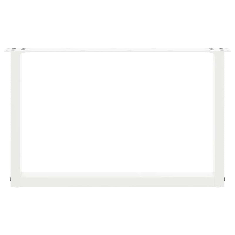 vidaXL 2 db U alakú dohányzóasztal láb fehér 70 x (42-43) cm acél
