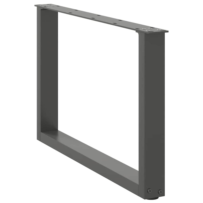 vidaXL 2 db antracitszürke, U alakú dohányzóasztal láb 70 x (42-43) cm acél