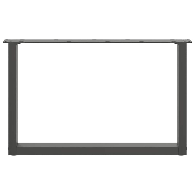 vidaXL 2 db antracitszürke, U alakú dohányzóasztal láb 70 x (42-43) cm acél