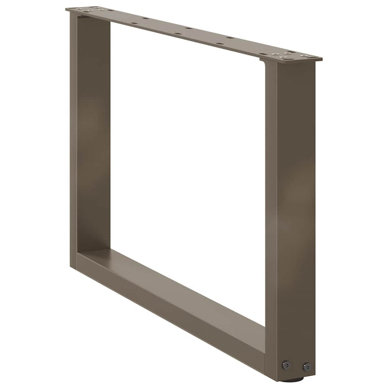vidaXL 2 db U alakú natúr acél dohányzóasztal láb 70 x (42-43) cm