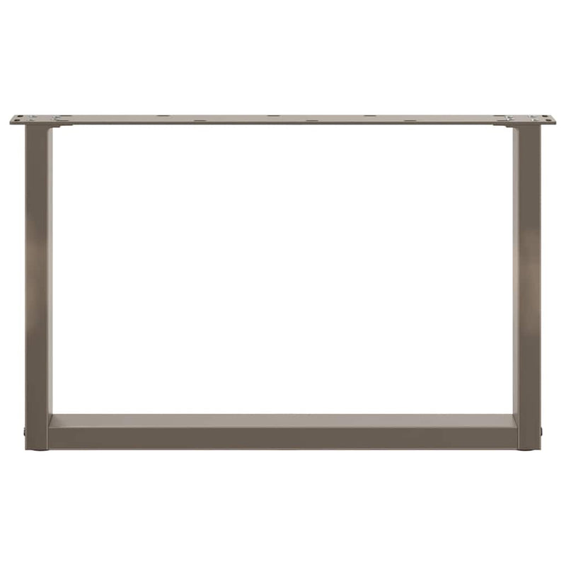 vidaXL 2 db U alakú natúr acél dohányzóasztal láb 70 x (42-43) cm