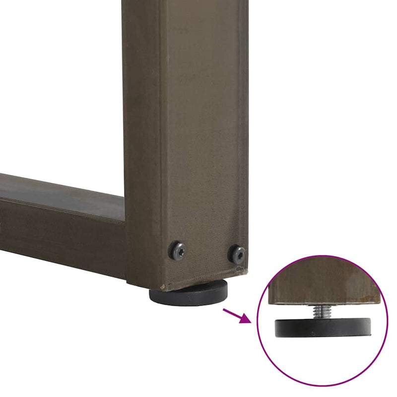 vidaXL 2 db U alakú natúr acél dohányzóasztal láb 70 x (42-43) cm