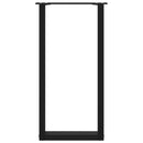 vidaXL 2 db fekete, U alakú acél konzolasztal láb 28 x (72-73) cm
