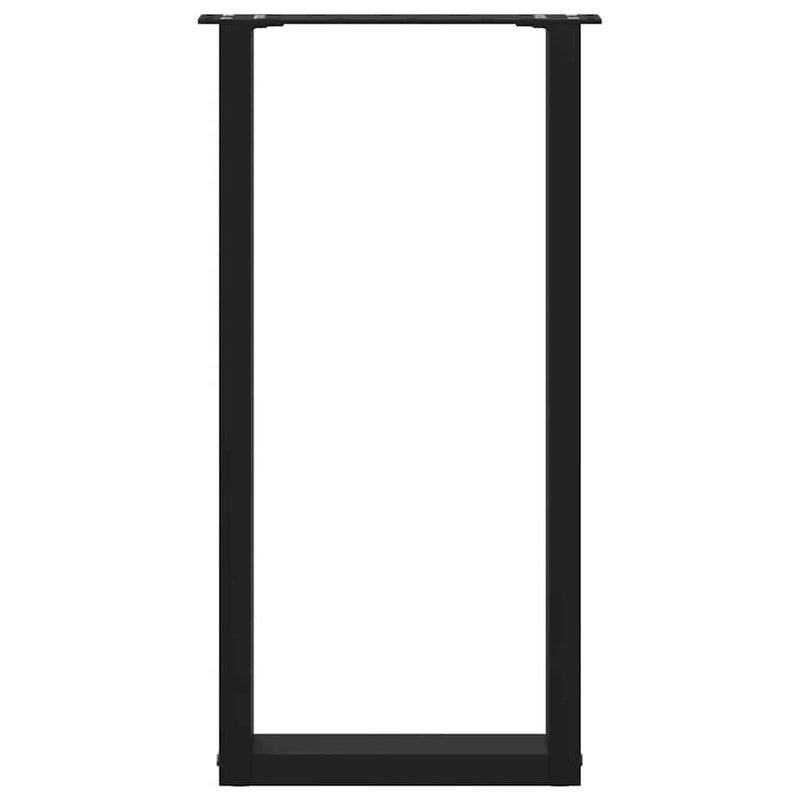 vidaXL 2 db fekete, U alakú acél konzolasztal láb 28 x (72-73) cm