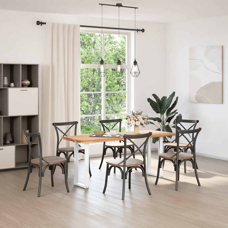 vidaXL 2 db fehér U alakú konzolasztal láb 28 x (72-73) cm acél