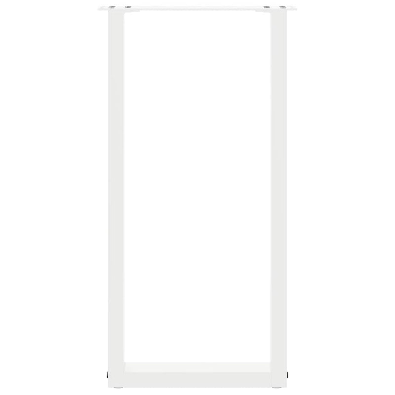 vidaXL 2 db fehér U alakú konzolasztal láb 28 x (72-73) cm acél