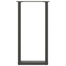 vidaXL 2 db antracitszürke U-alakú acél konzolasztal láb 28x(72-73) cm