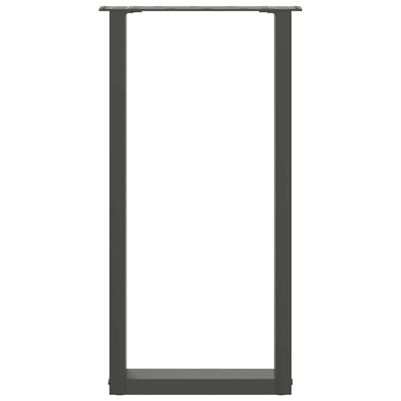 vidaXL 2 db antracitszürke U-alakú acél konzolasztal láb 28x(72-73) cm