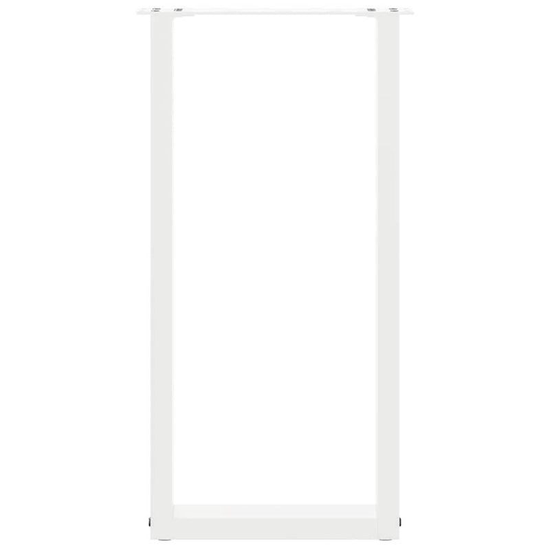 vidaXL 2 db fehér, U alakú acél konzolasztal láb 38x(72-73) cm