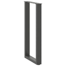 vidaXL 2 db antracitszürke U-alakú acél konzolasztal láb 38x(72-73) cm