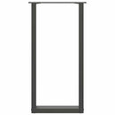 vidaXL 2 db antracitszürke U-alakú acél konzolasztal láb 38x(72-73) cm