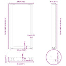 vidaXL 2 db antracitszürke U-alakú acél konzolasztal láb 38x(72-73) cm