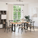 vidaXL 2 db U alakú étkezőasztal láb fekete acélból 50 x (72-73) cm