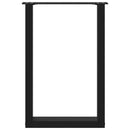 vidaXL 2 db U alakú étkezőasztal láb fekete acélból 50 x (72-73) cm