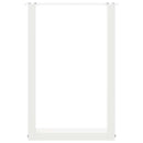 vidaXL 2 db U alakú étkezőasztal láb fehér 50 x (72-73) cm acél étkezőasztal láb