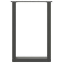 vidaXL 2 db antracitszürke, U alakú acél étkezőasztal láb 50 x (72-73) cm