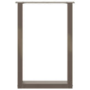 vidaXL 2 db U alakú étkezőasztal láb natúr acél 50x(72-73) cm