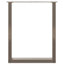 vidaXL 2 db U alakú étkezőasztal láb natúr acélból 60 x (72-73) cm