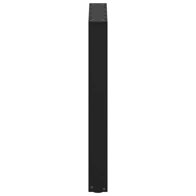 vidaXL 2 db U alakú étkezőasztal láb fekete, 70 x (72-73) cm acél