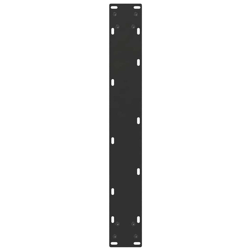 vidaXL 2 db U alakú étkezőasztal láb fekete, 70 x (72-73) cm acél