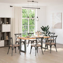 vidaXL 2 db antracitszürke, U alakú étkezőasztal láb 70 x (72-73) cm acél