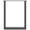 vidaXL 2 db antracitszürke, U alakú étkezőasztal láb 70 x (72-73) cm acél