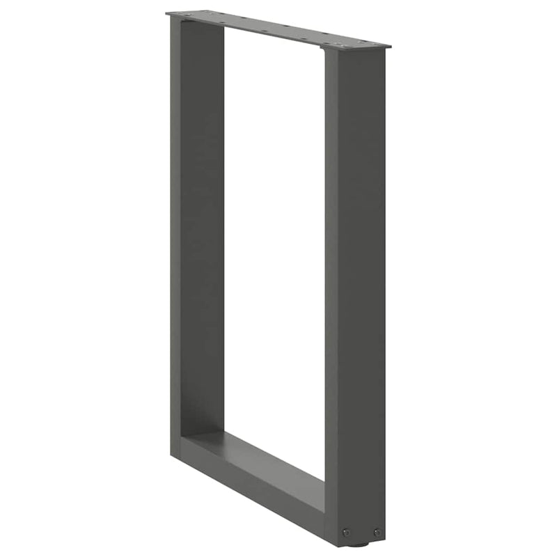 vidaXL 2 db U alakú étkezőasztal láb natúr acélból 70 x (72-73) cm