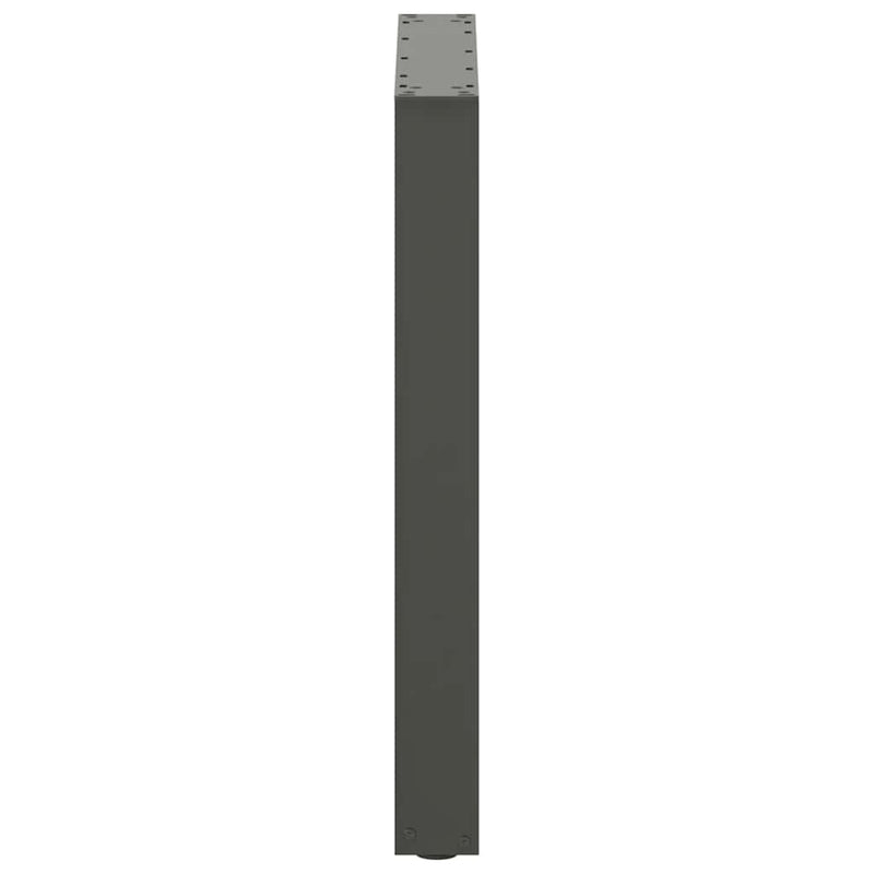 vidaXL 2 db U alakú étkezőasztal láb natúr acélból 70 x (72-73) cm