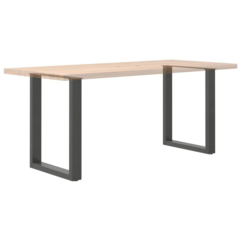 vidaXL 2 db U alakú étkezőasztal láb natúr acélból 70 x (72-73) cm